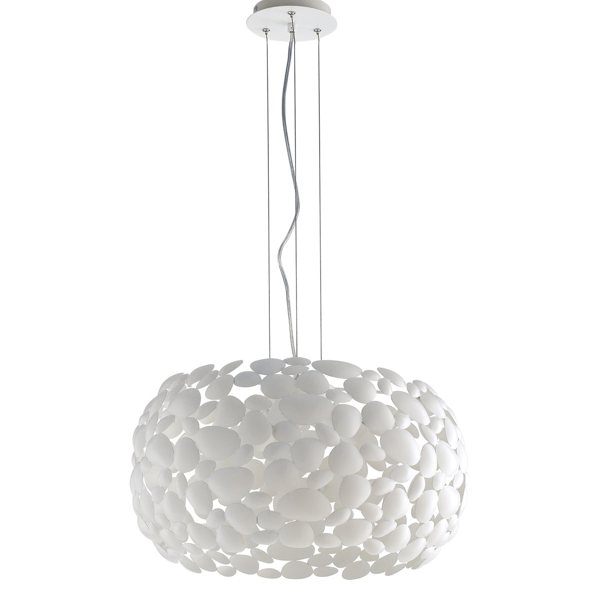 SOSPENSIONE DIONISO BIANCA 3XE27 48X48X147CM