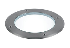 "Calpestabile da esterno DRIVE in acciaio inox rotondo con attacco E27 IP67 24,3cm"