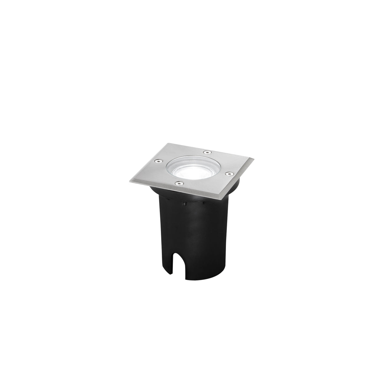 "Incasso calpestabile da esterno DRIVE in acciaio inox quadrato IP67 11,1cm"