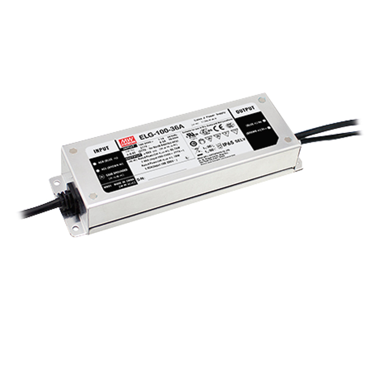"DRIVER MW ELG T.COSTANTE IP67 DIMM. OUTPUT 24V 4A 100W INPUT AC100-305V DC142-431V"