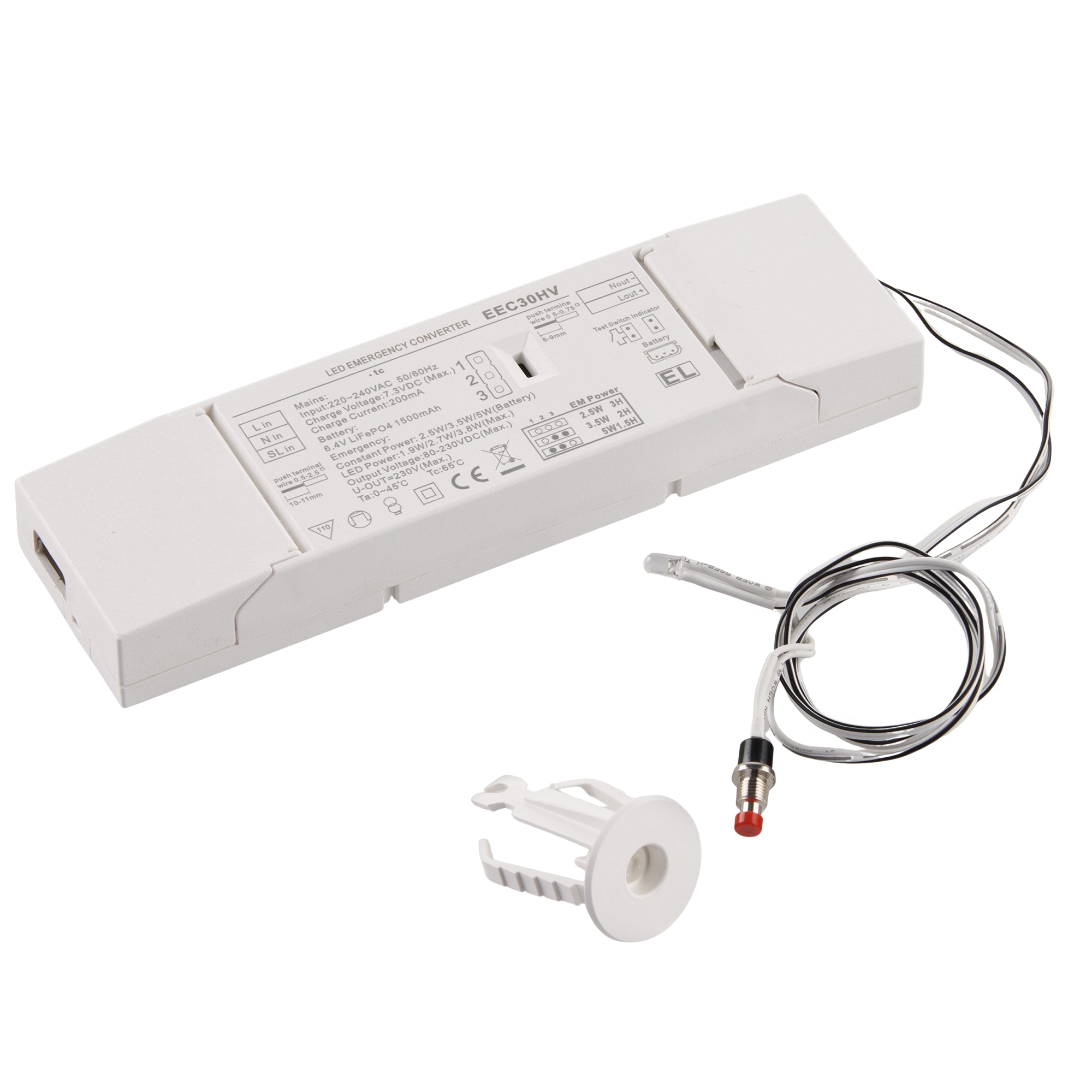 "DRIVER DI EMERGENZA 230V DC 2.5W 3H. 3.5W 2H. 5W 1.5H"