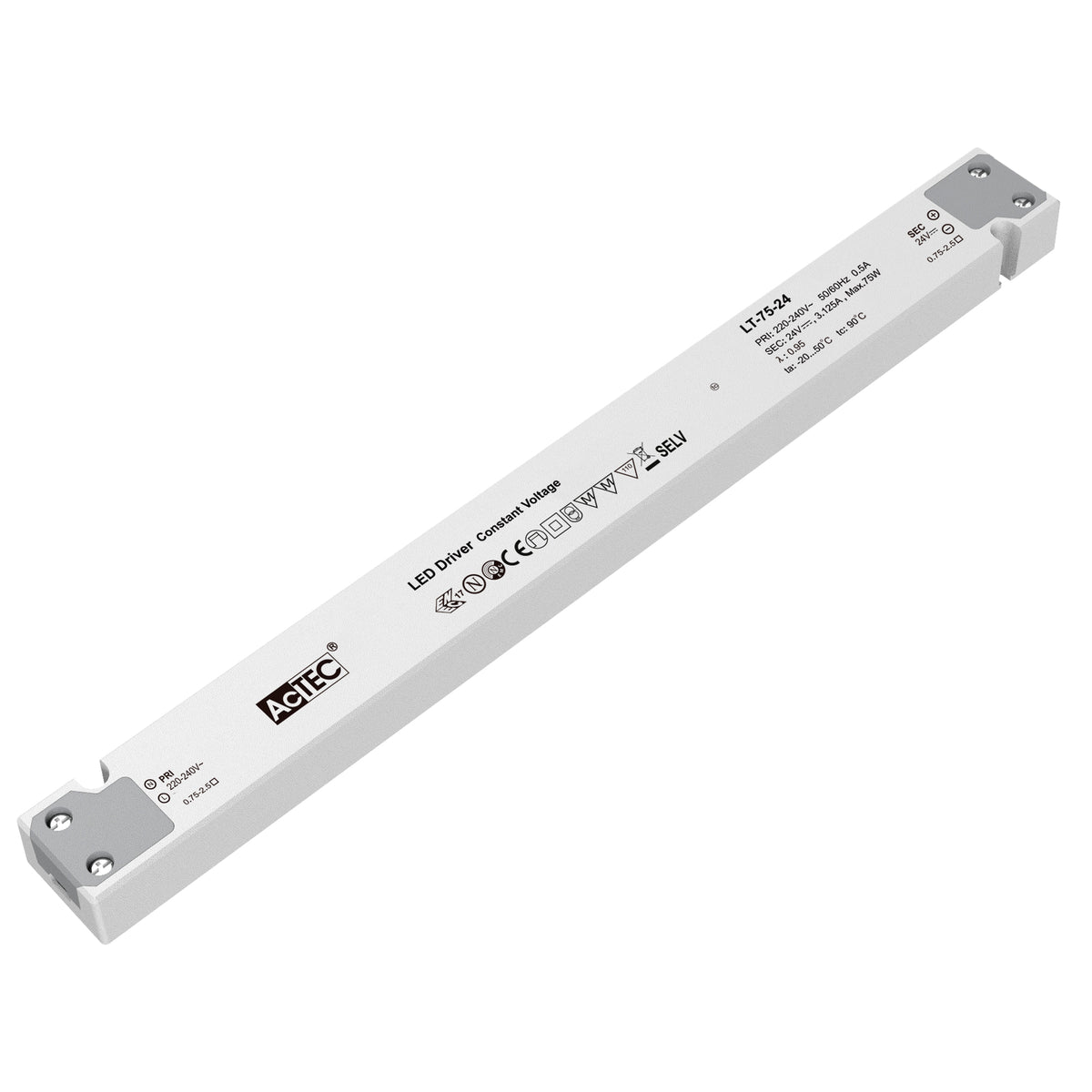 "Driver dimmerabile 75W DALI2 Output 24VDC 0 - 3,125A Input 220 ~ 240V AC"