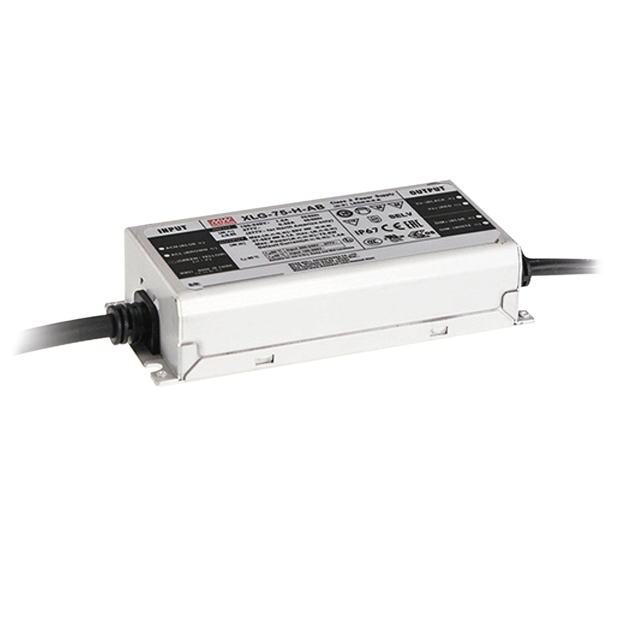 "DRIVER MW XLG T.COSTANTE IP67 OUTPUT 24V 3.1A 75W INPUT AC100-305V DC142-431V"