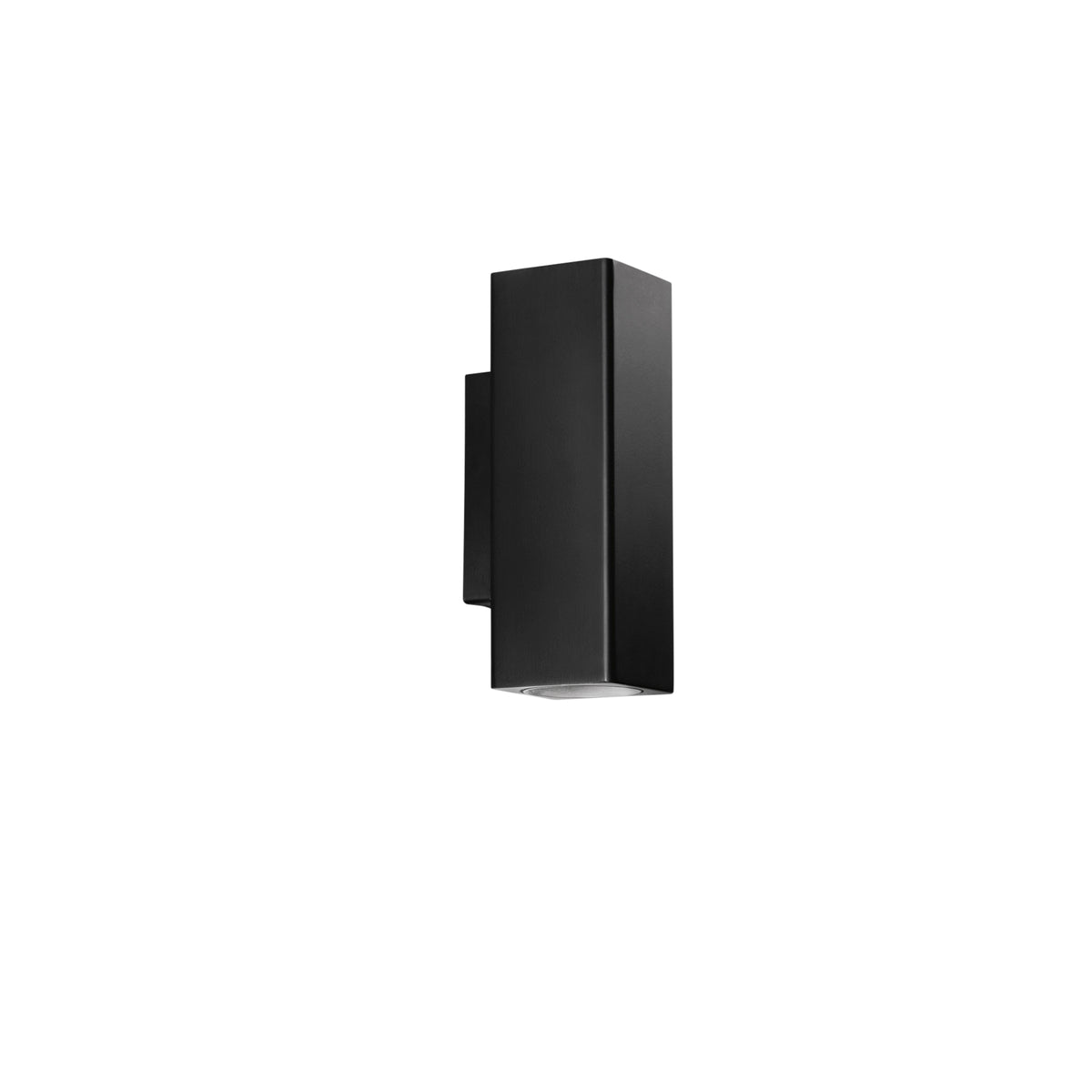 "Applique DUDUK quadrata biemissione in metallo nero 7 cm."