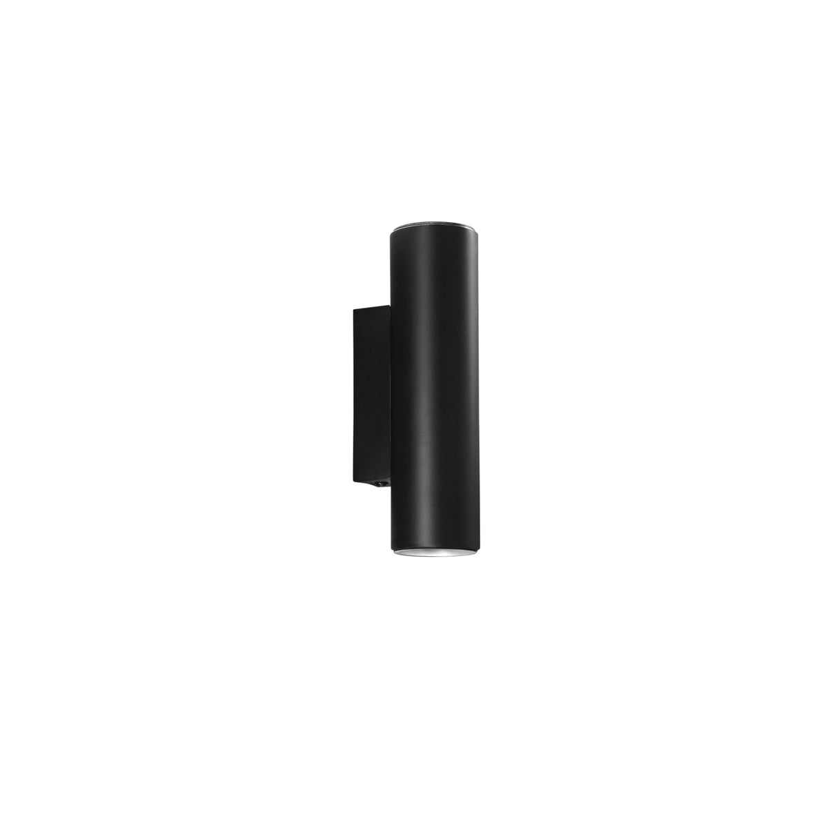 "Applique DUDUK rotonda biemissione in metallo nero 7 cm."