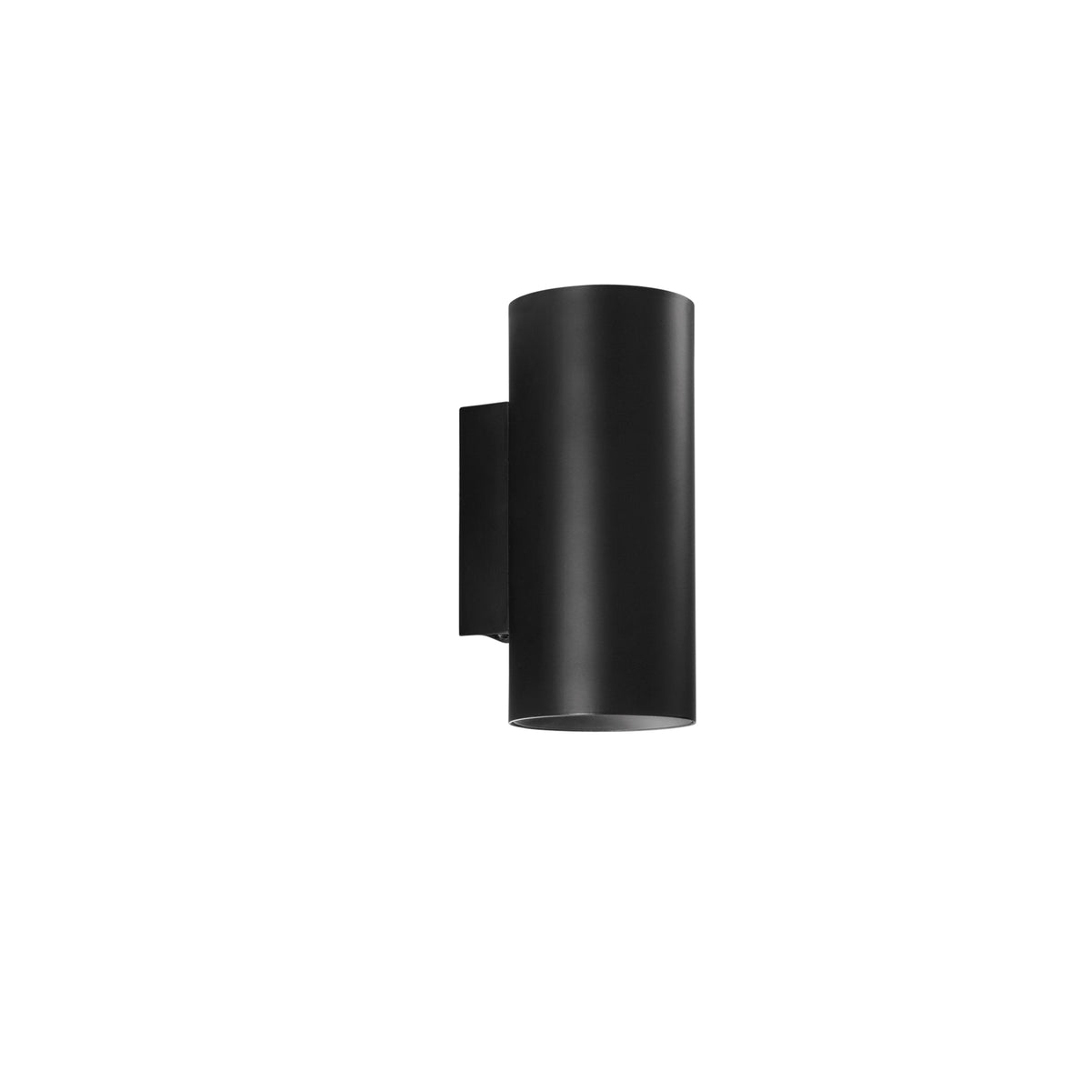 "Applique DUDUK rotonda biemissione in metallo nero 10 cm."