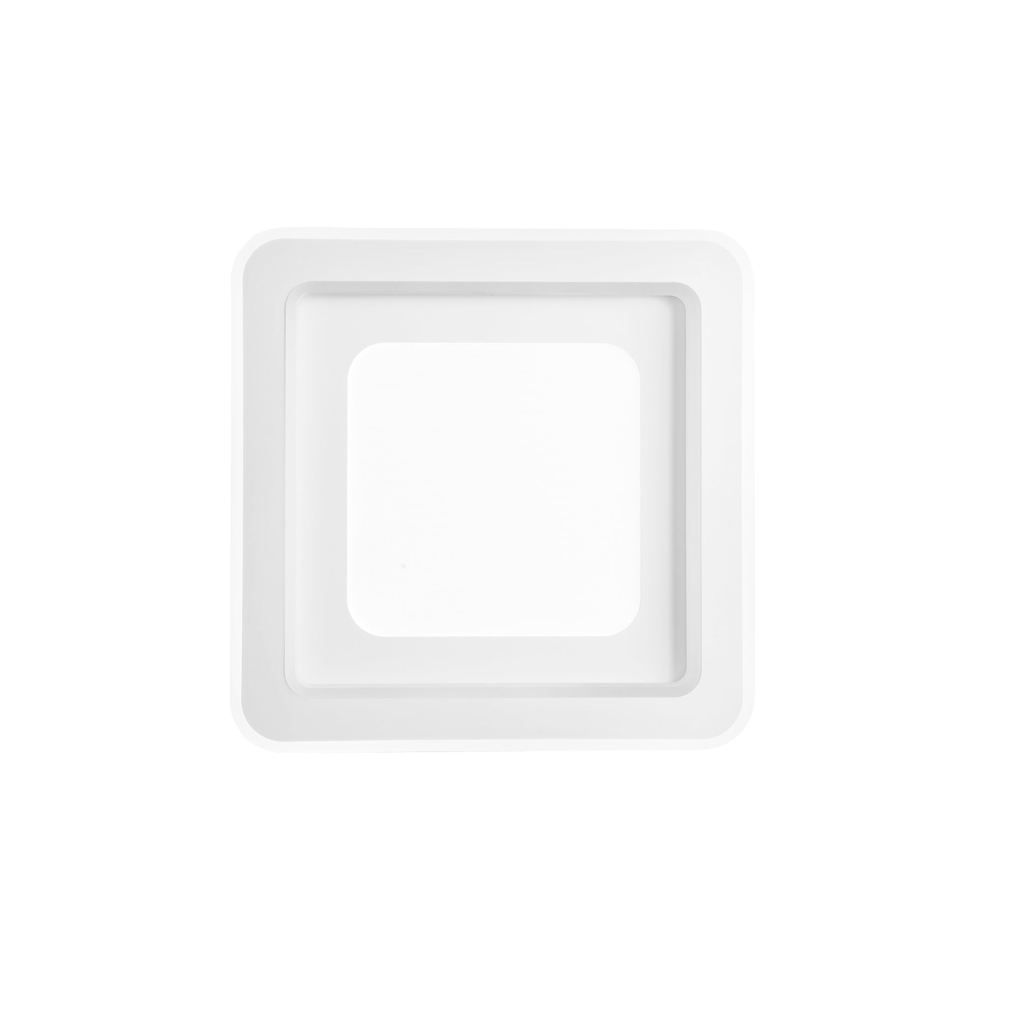 "Plafoniera LED DYGITAL quadrata in metallo bianco dimmerabile CCT e RGB con telecomando"