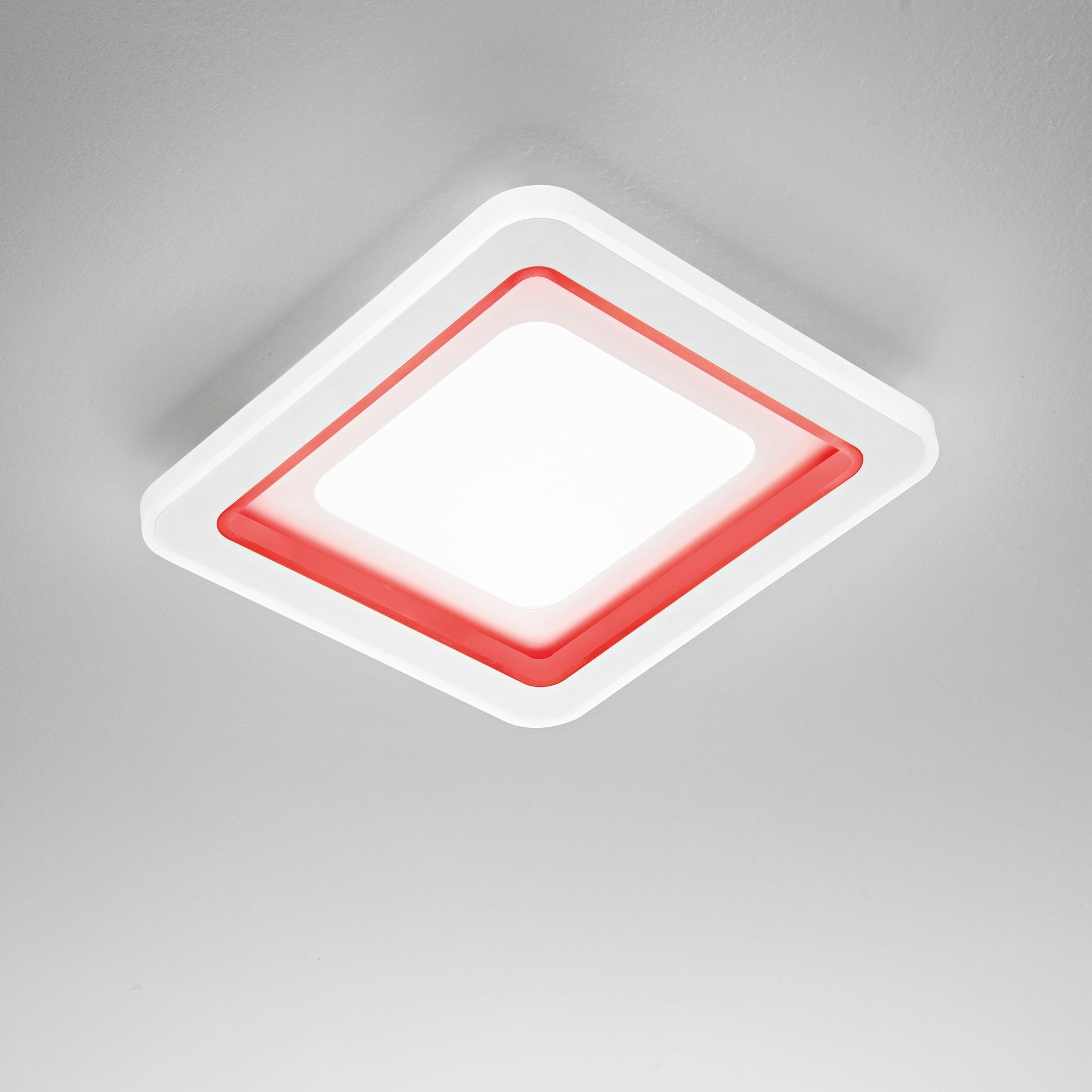 PLAFONIERA LED DYGITAL QUADRATA BIANCA 40W 4315LM CCT+RGB CON TELECOMANDO 48X48X6,8CM