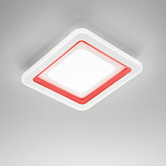 PLAFONIERA LED DYGITAL QUADRATA BIANCA 40W 4315LM CCT+RGB CON TELECOMANDO 48X48X6,8CM