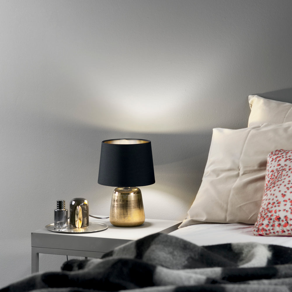 LUMETTO ECSTASY ORO/NERO 1XE14 17X29CM