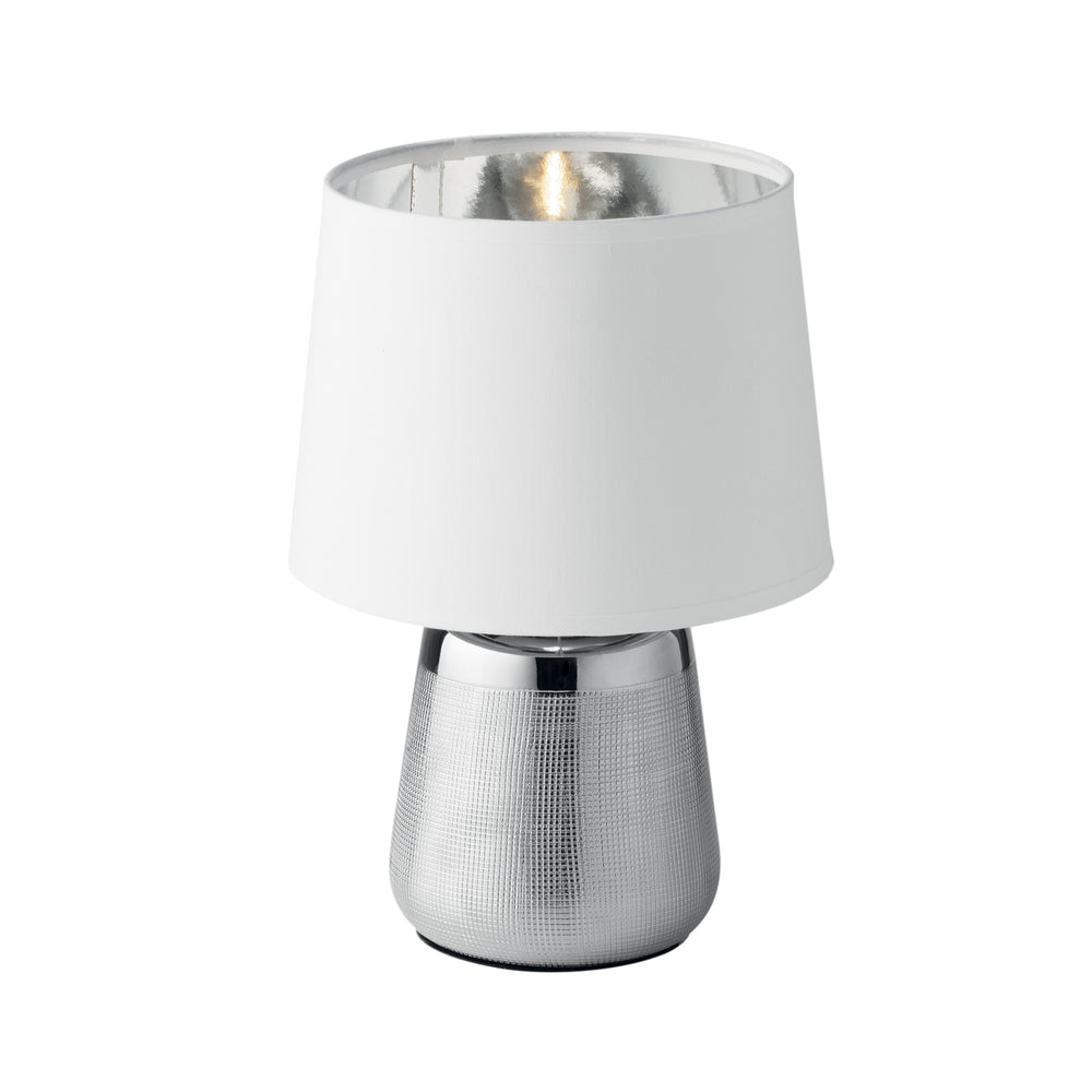 LUMETTO ECSTASY SILVER/BIANCO 1XE14 17X29CM