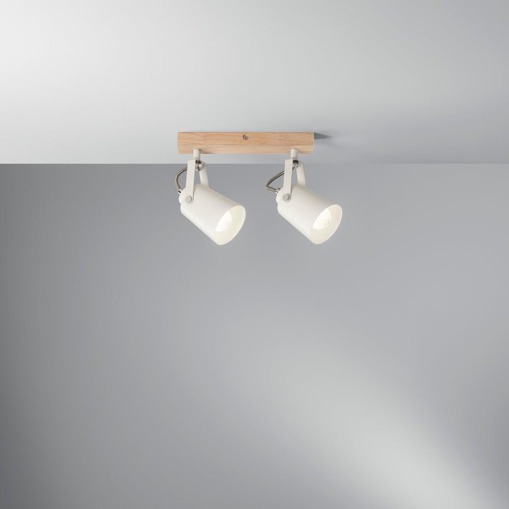APPLIQUE EDA BIANCA/LEGNO 2XE14 26,7X6X16,7CM