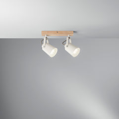 APPLIQUE EDA BIANCA/LEGNO 2XE14 26,7X6X16,7CM