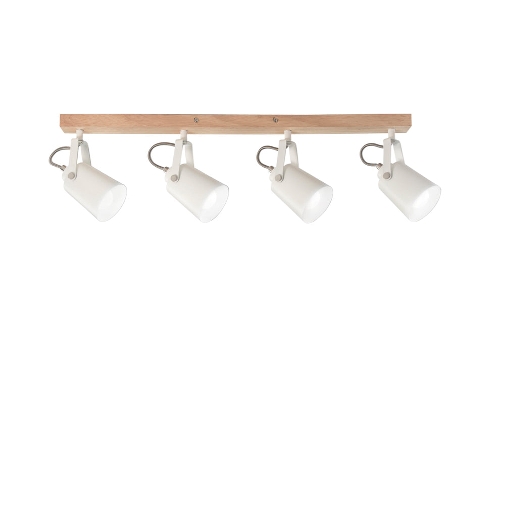 APPLIQUE EDA BIANCA/LEGNO 4XE14 68,7X6X16,7CM