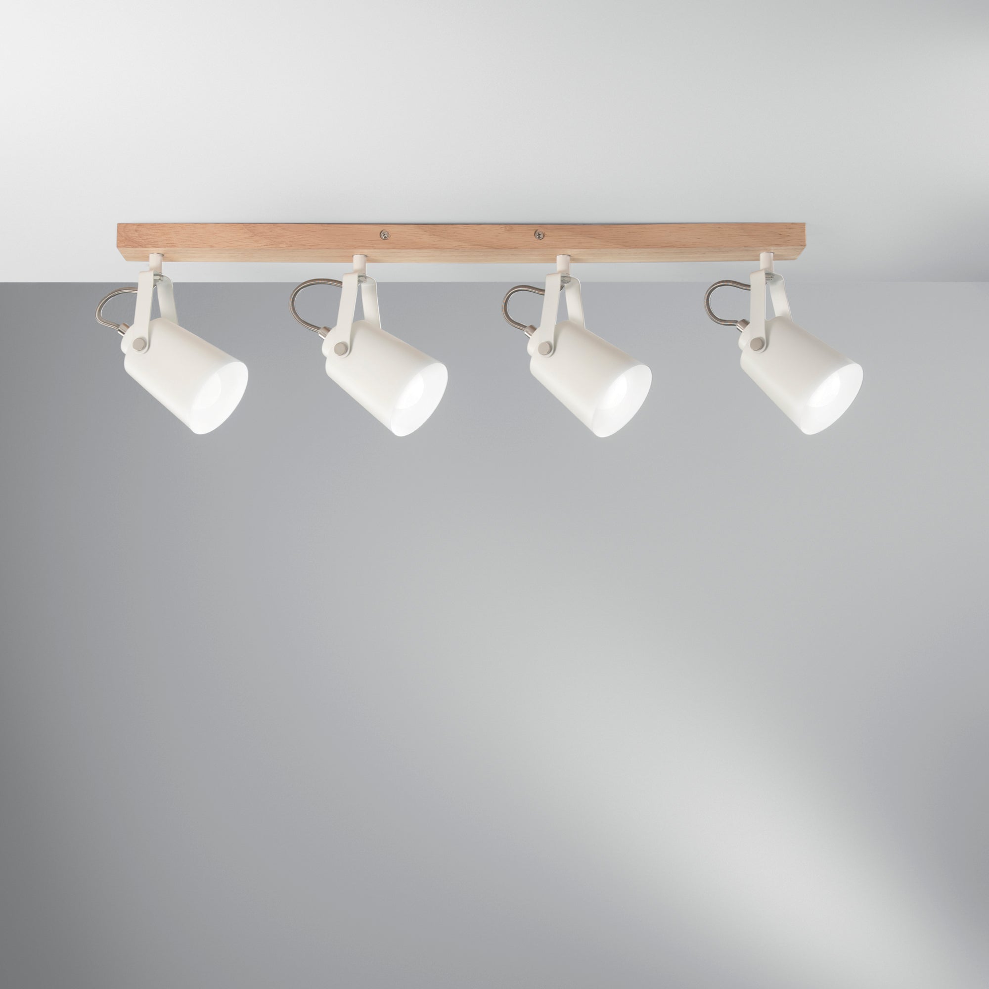 APPLIQUE EDA BIANCA/LEGNO 4XE14 68,7X6X16,7CM