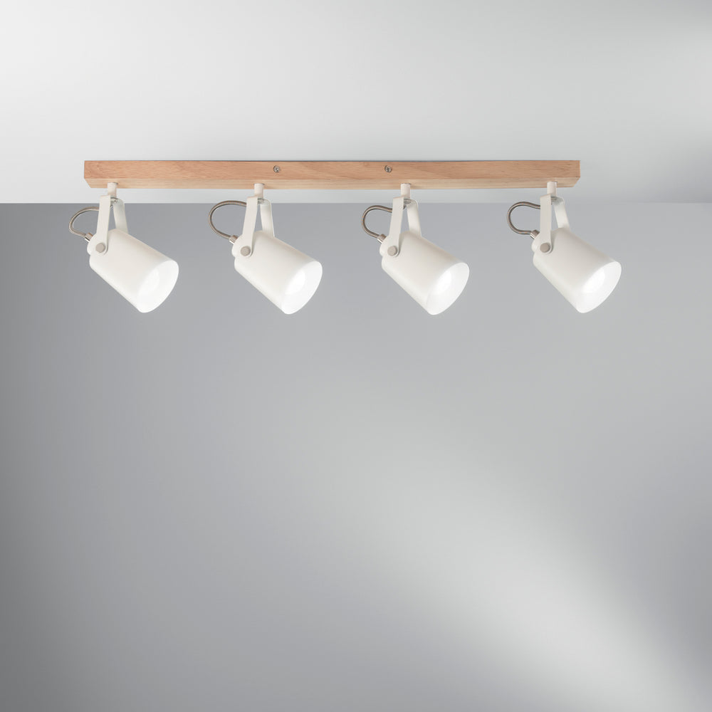 APPLIQUE EDA BIANCA/LEGNO 4XE14 68,7X6X16,7CM