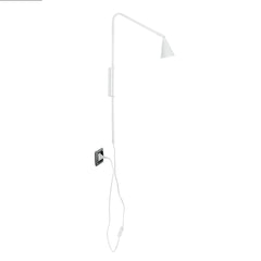 "Applique ENEA in metallo bianco con punto luce orientabile"