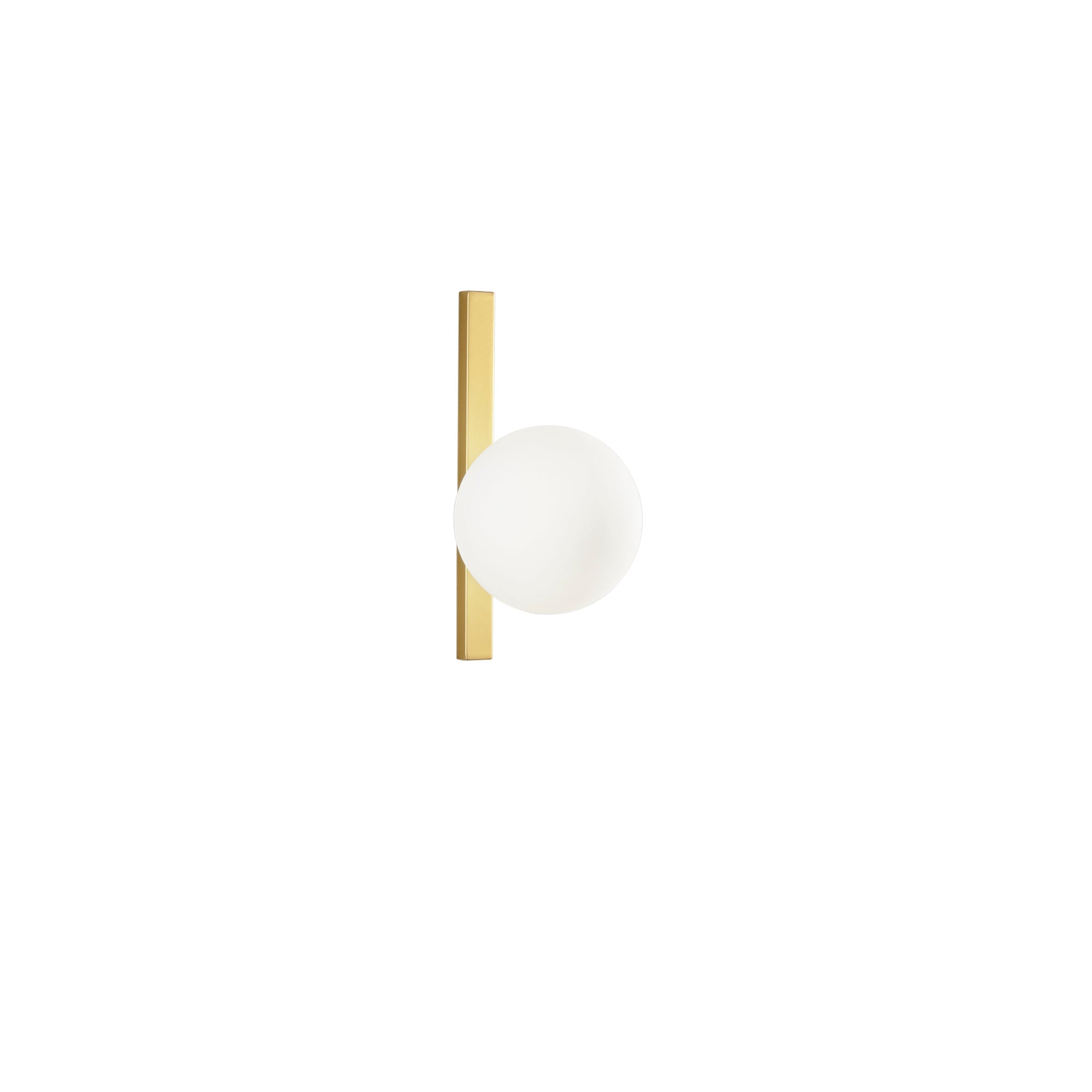 "Applique ENOIRE in metallo oro con diffusore in vetro bianco"