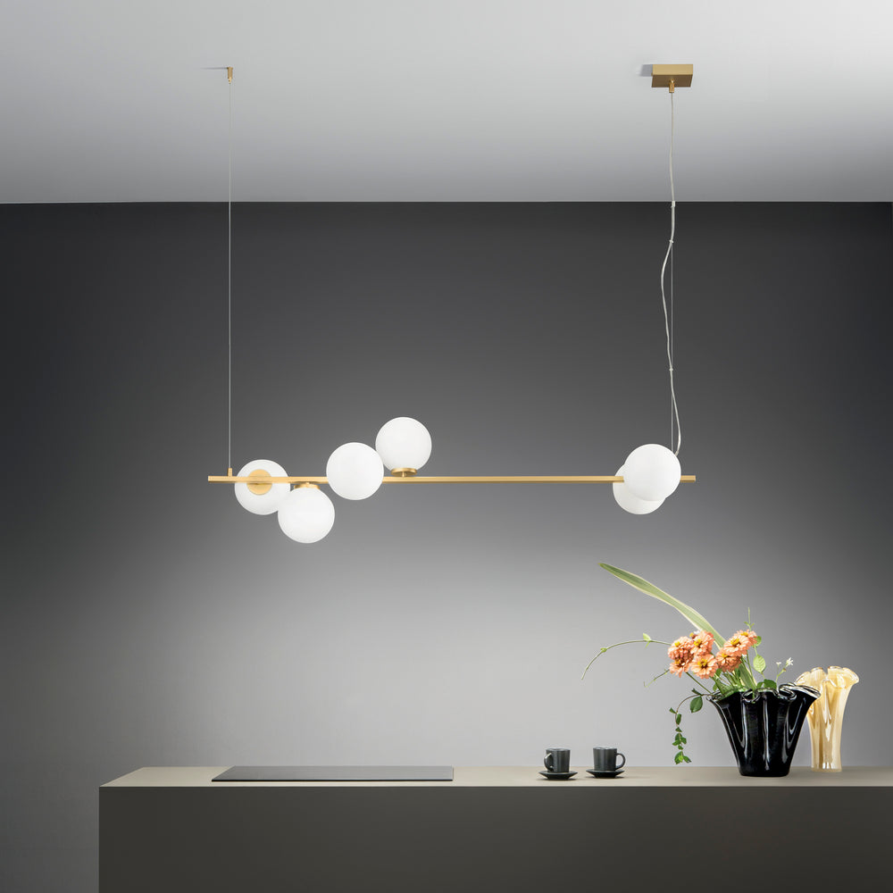 SOSPENSIONE ENOIRE ORO 6XE14 120X12X150CM