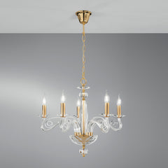 LAMPADARIO EPOQUE ORO 5XE14 65X140CM