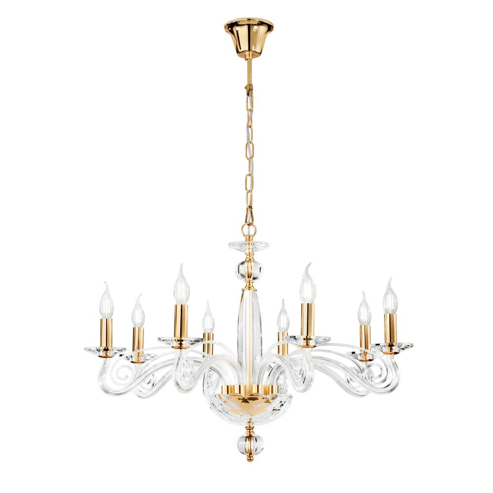 LAMPADARIO EPOQUE ORO 8XE14 70X140CM