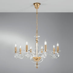 LAMPADARIO EPOQUE ORO 8XE14 70X140CM