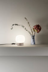 LUME ERIS BIANCO E MARRONE IN ALLUMINIO+VETRO 1XE14 D15X16CM