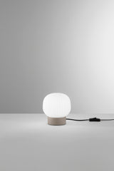 LUME ERIS BIANCO E MARRONE IN ALLUMINIO+VETRO 1XE14 D15X16CM