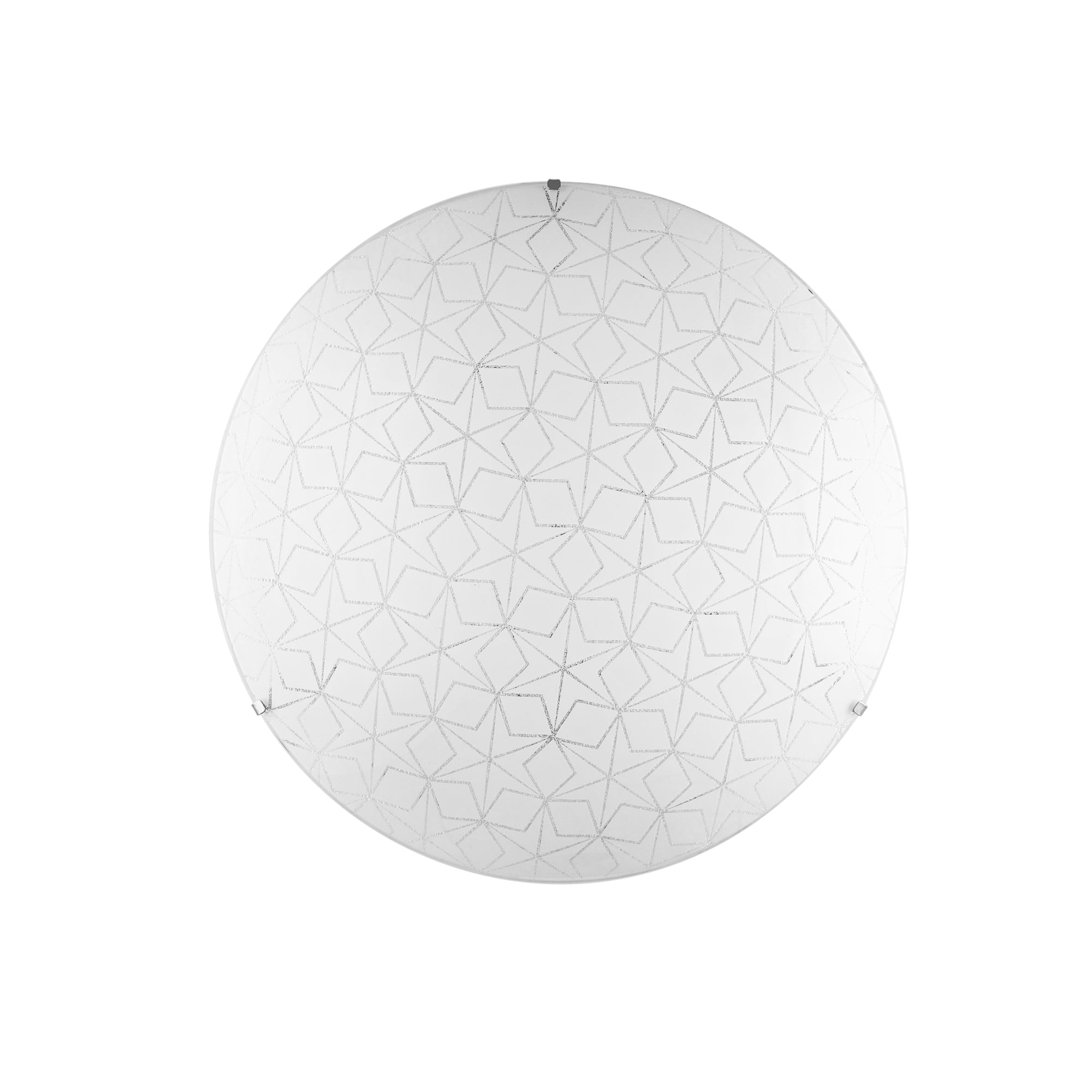 "Plafoniera ESAGRAM in vetro bianco 40 cm. Ø"
