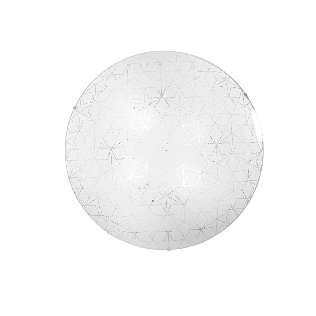 "Plafoniera ESAGRAM in vetro bianco 50 cm. Ø"