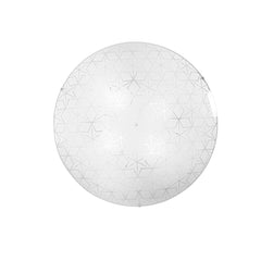 "Plafoniera ESAGRAM in vetro bianco 50 cm. Ø"