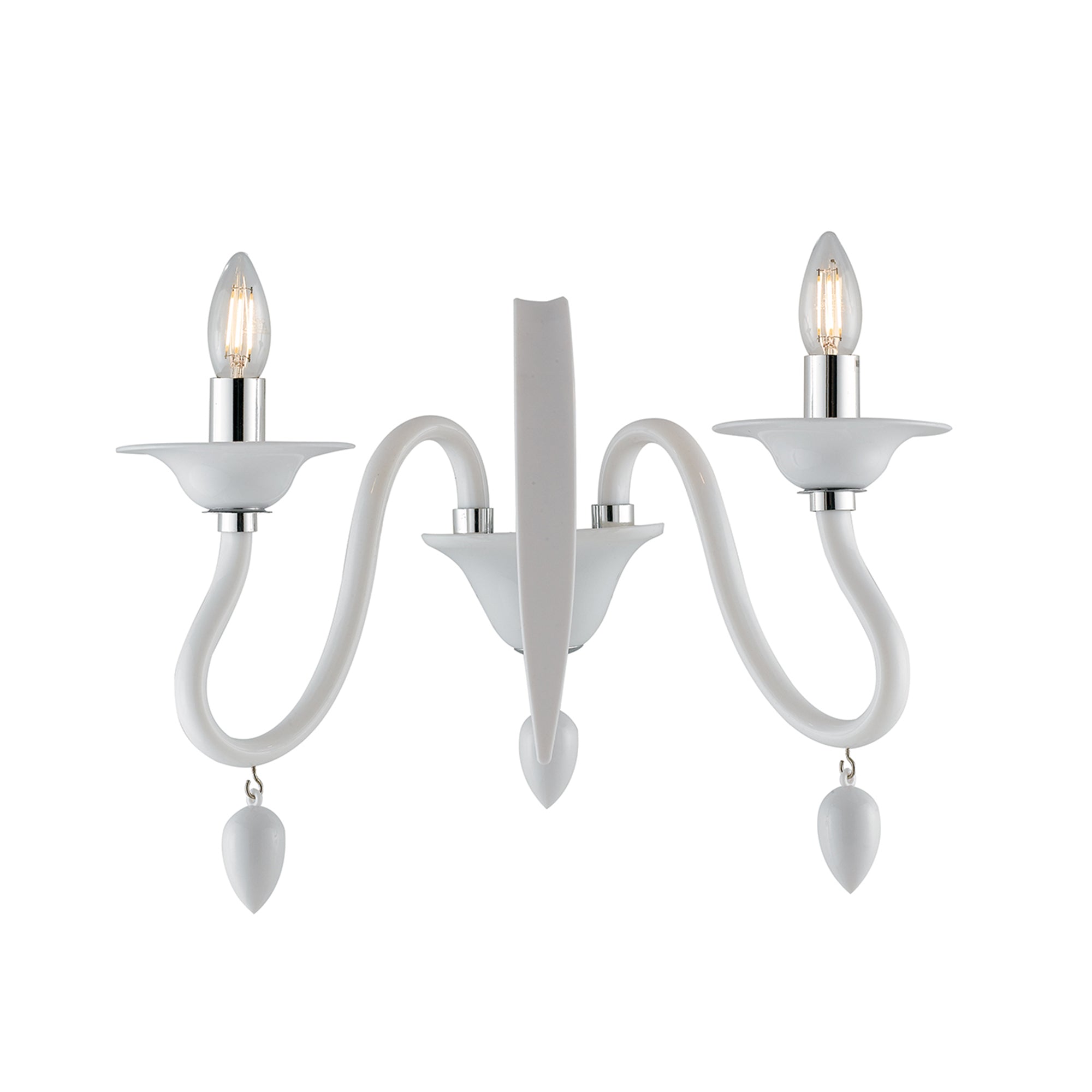 "Applique ESTEFAN in acrilico bianco 2 punti luce"