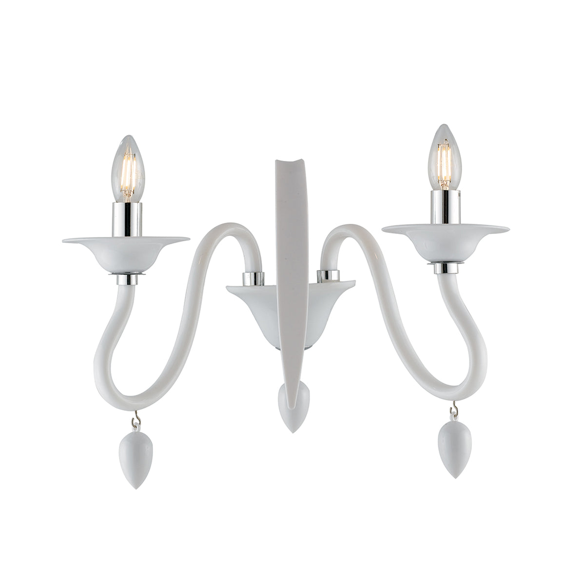 "Applique ESTEFAN in acrilico bianco 2 punti luce"