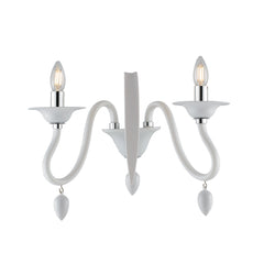 "Applique ESTEFAN in acrilico bianco 2 punti luce"