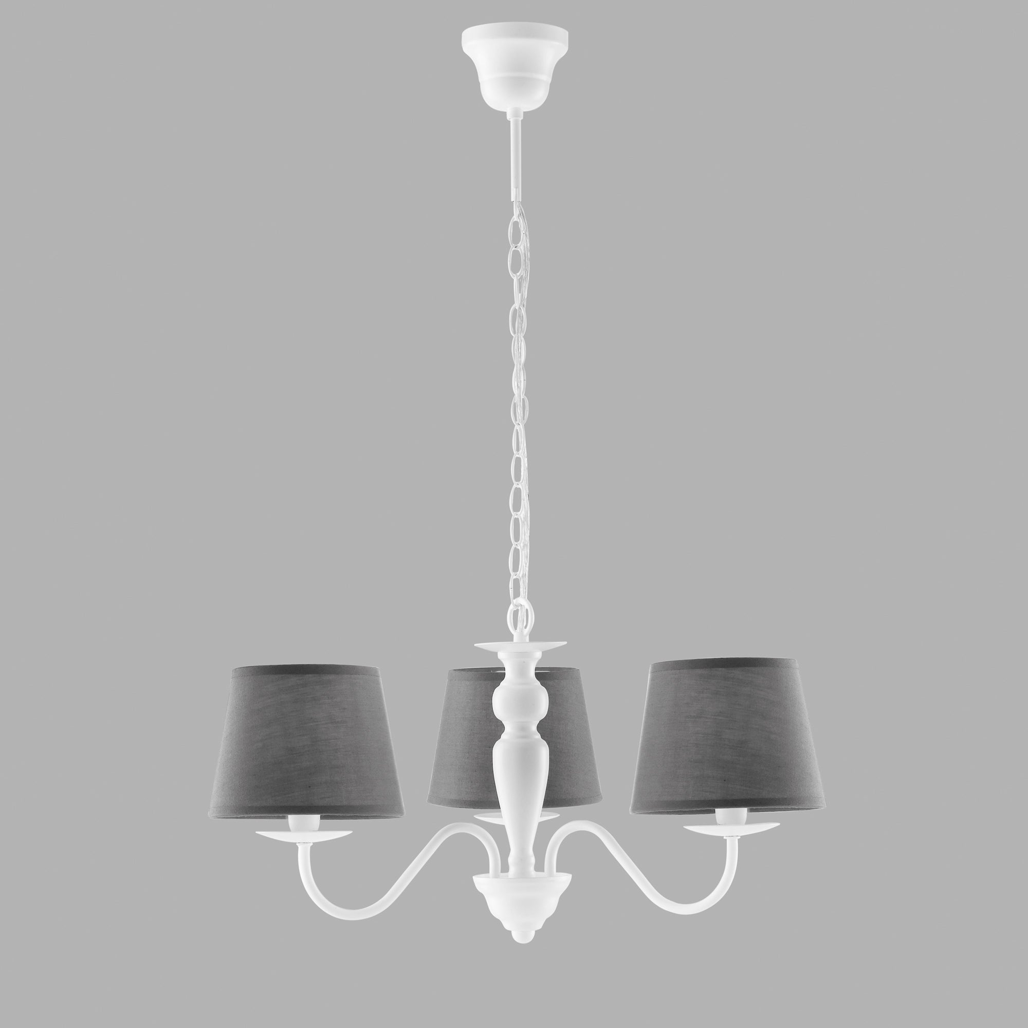 LAMPADARIO FAVOLA BIANCO/GRIGIO 3XE14 56X100CM