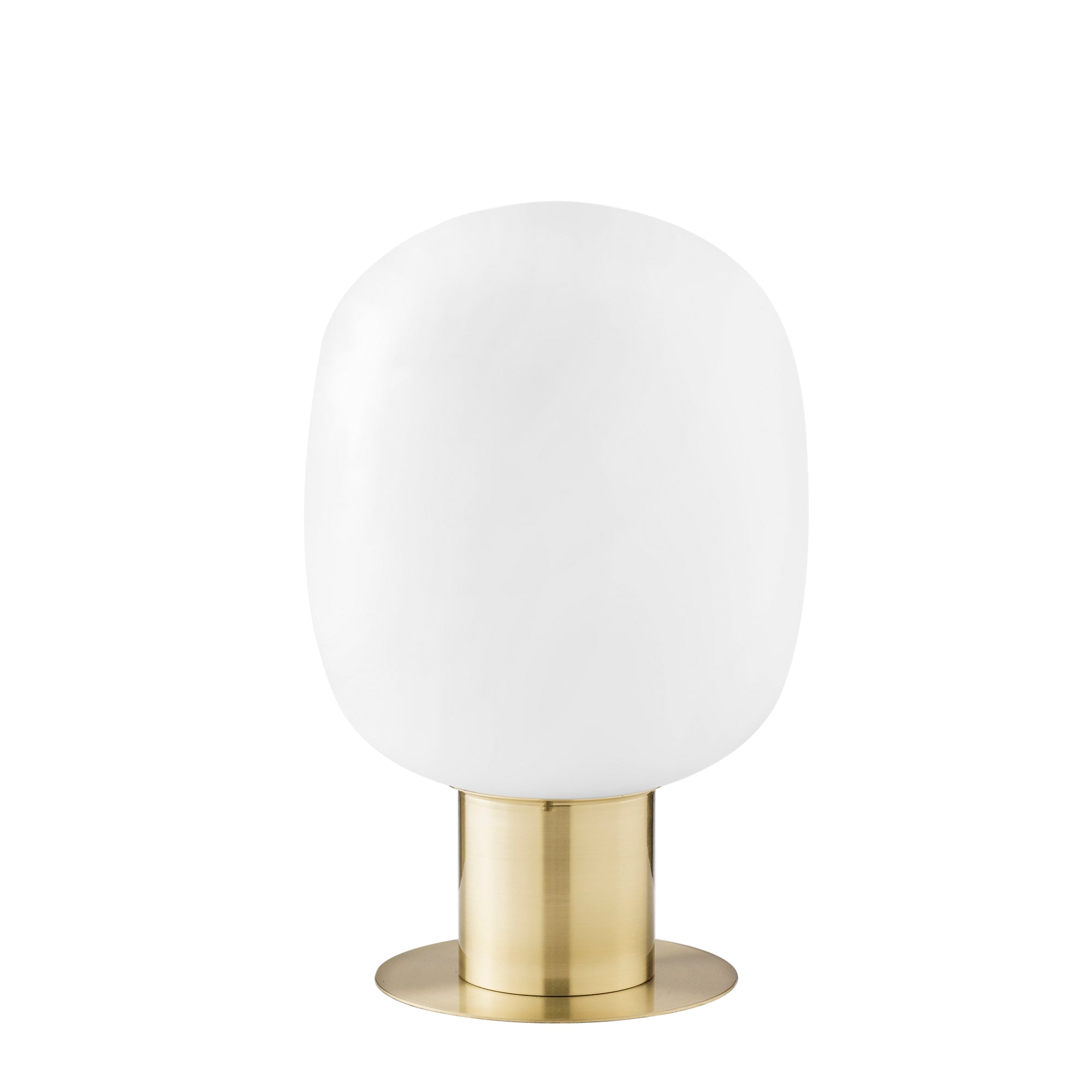 "Lampada da tavolo FELLINI in metallo oro con diffusore in vetro 30 cm."