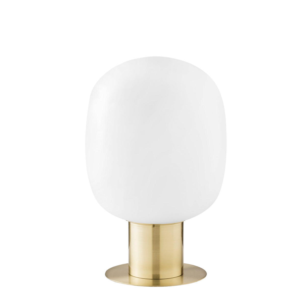 "Lampada da tavolo FELLINI in metallo oro con diffusore in vetro 30 cm."