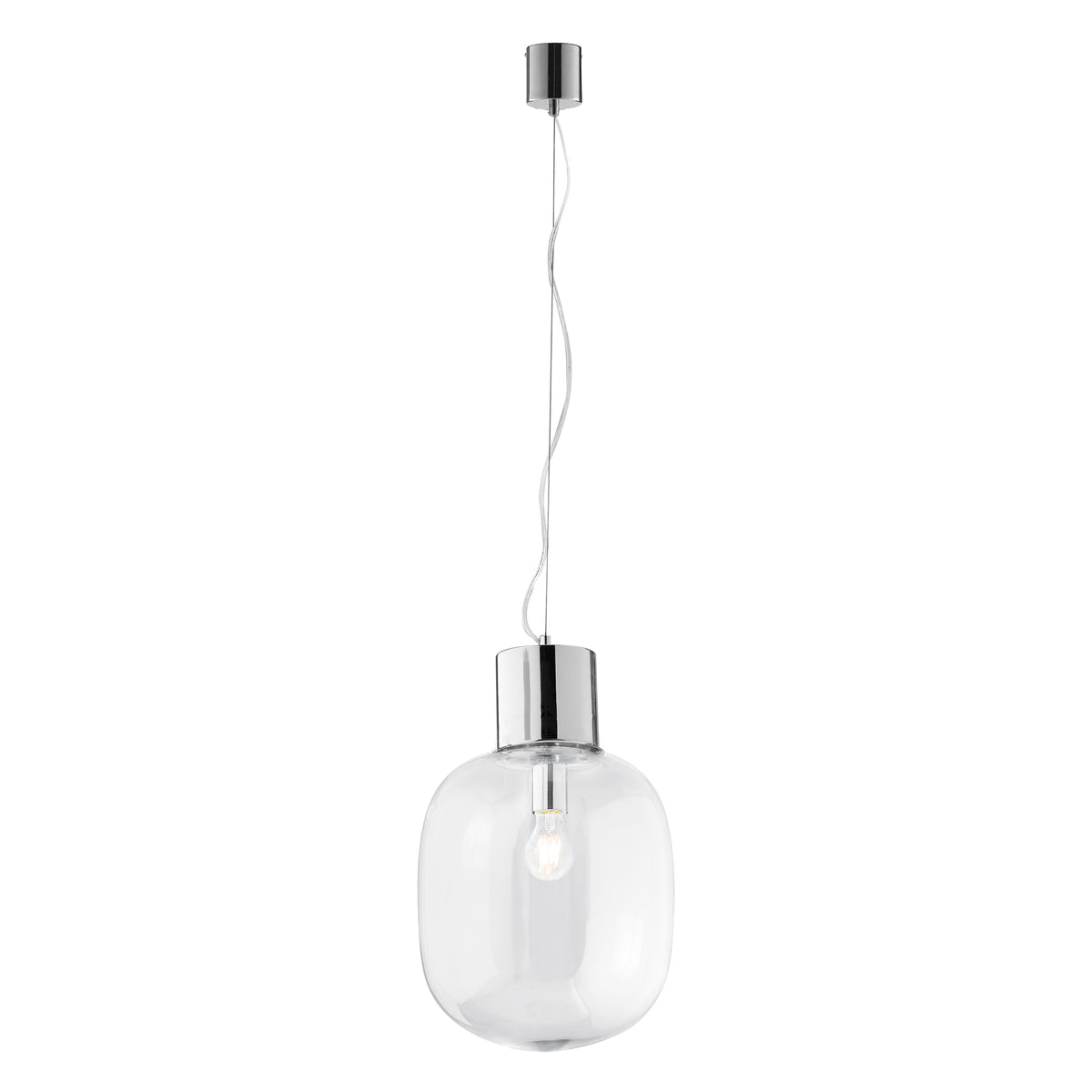 SOSPENSIONE FELLINI CROMO 1XE27 30X163CM