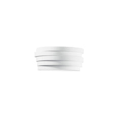 "Applique FLOW forma curva in gesso verniciabile con luce biemissione."