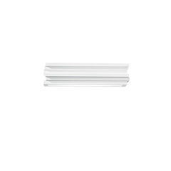 "Applique FLOW rettangolare in gesso verniciabile con luce biemissione."