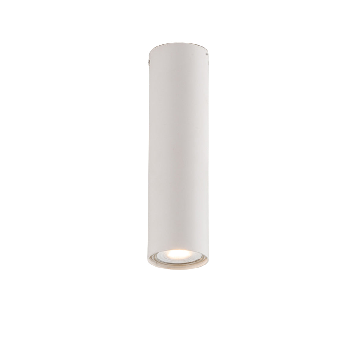 "Plafoniera FLUKE cilindrica in metallo bianco 20cm."