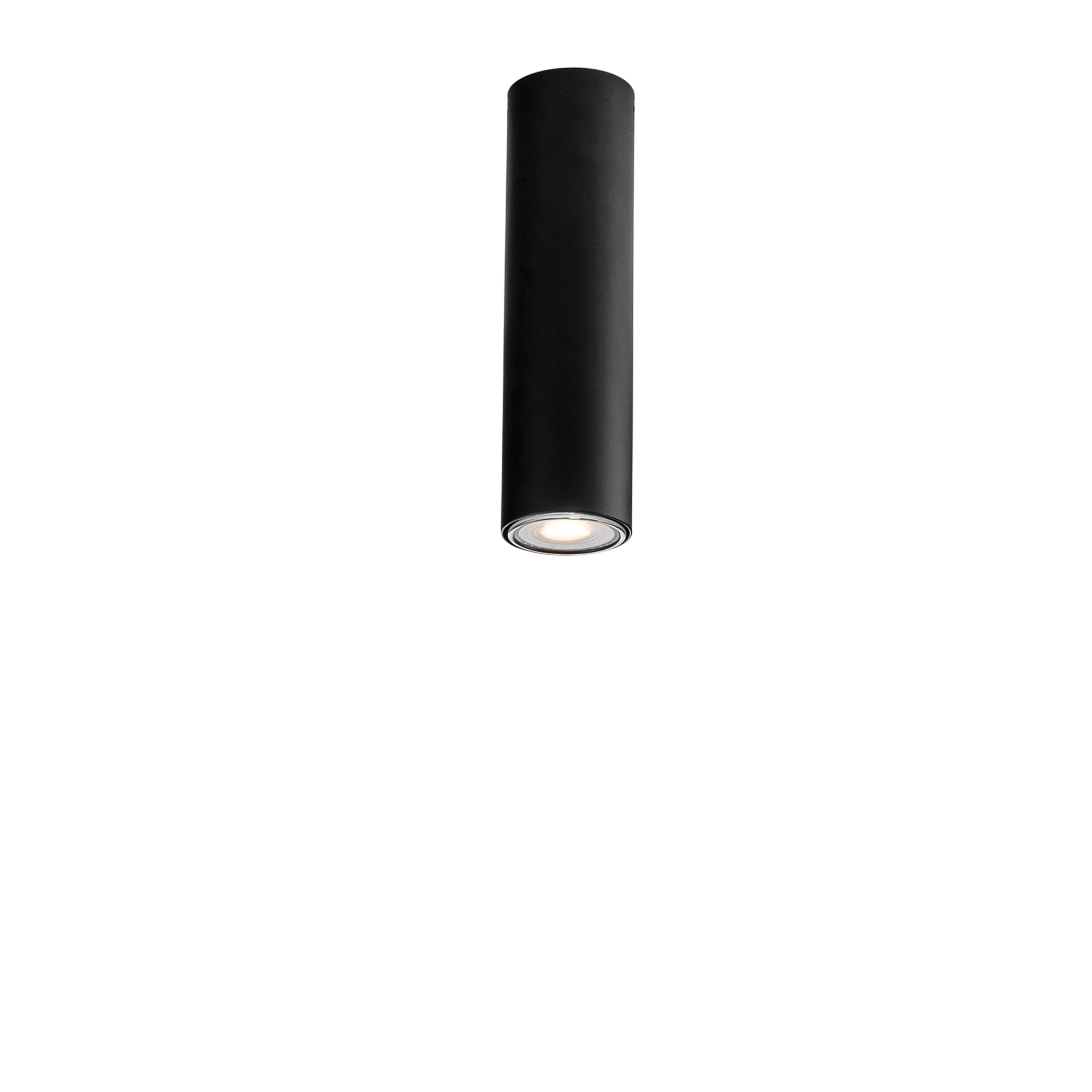 PLAFONIERA FLUKE TONDA NERA 1XGU10 5,5X5,5X20CM