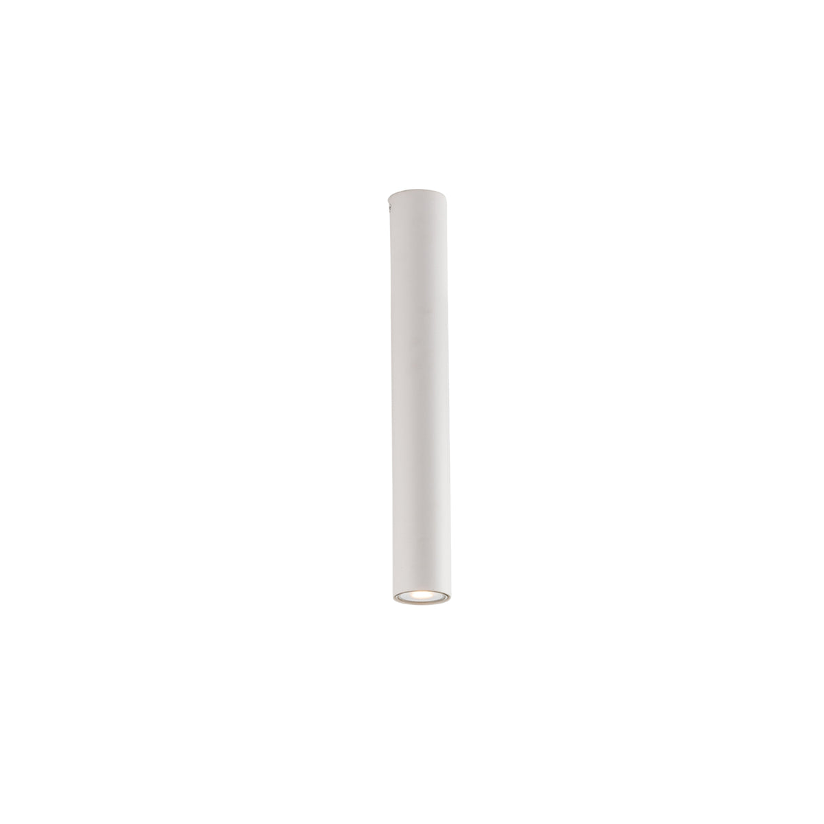 "Plafoniera FLUKE cilindrica in metallo bianco 40cm."