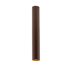 "Plafoniera FLUKE cilindrica in metallo bronzo 40cm."