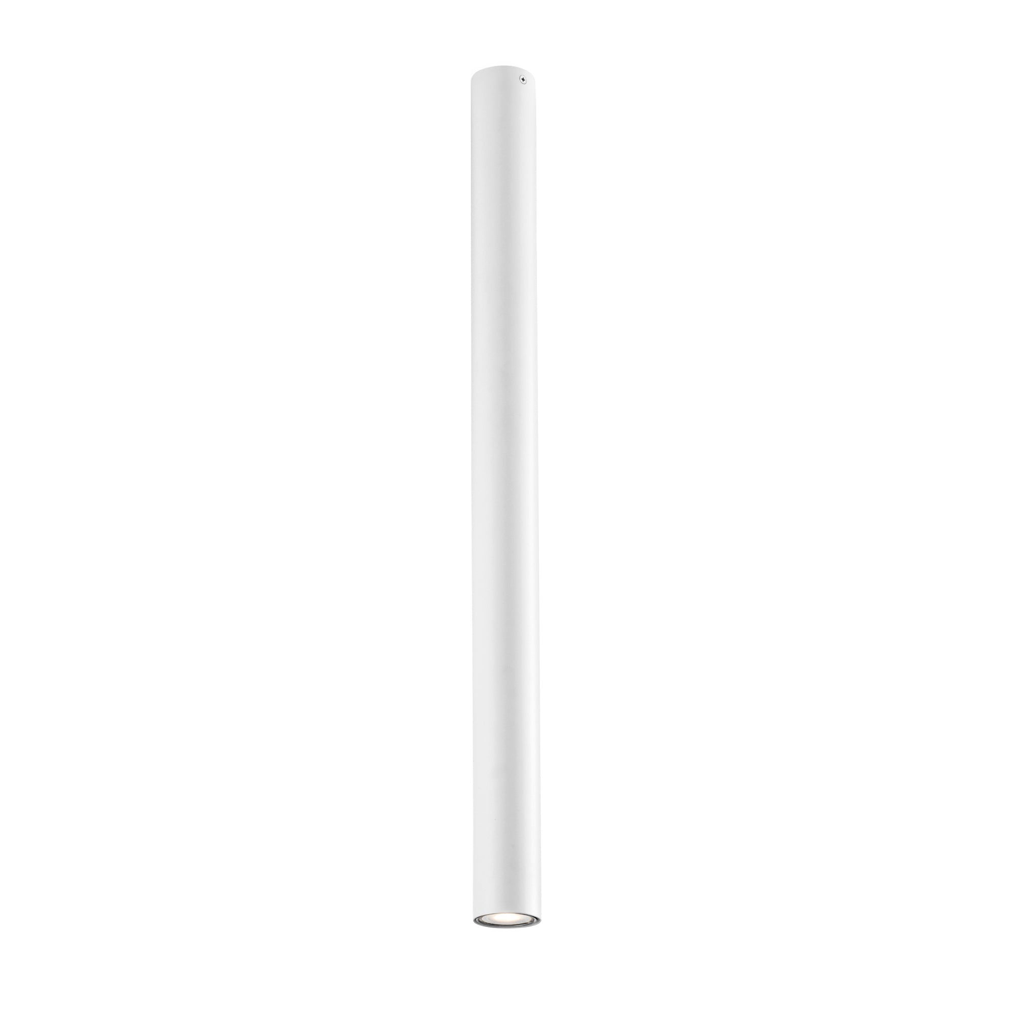 "Plafoniera FLUKE cilindrica in metallo bianco 75 cm."