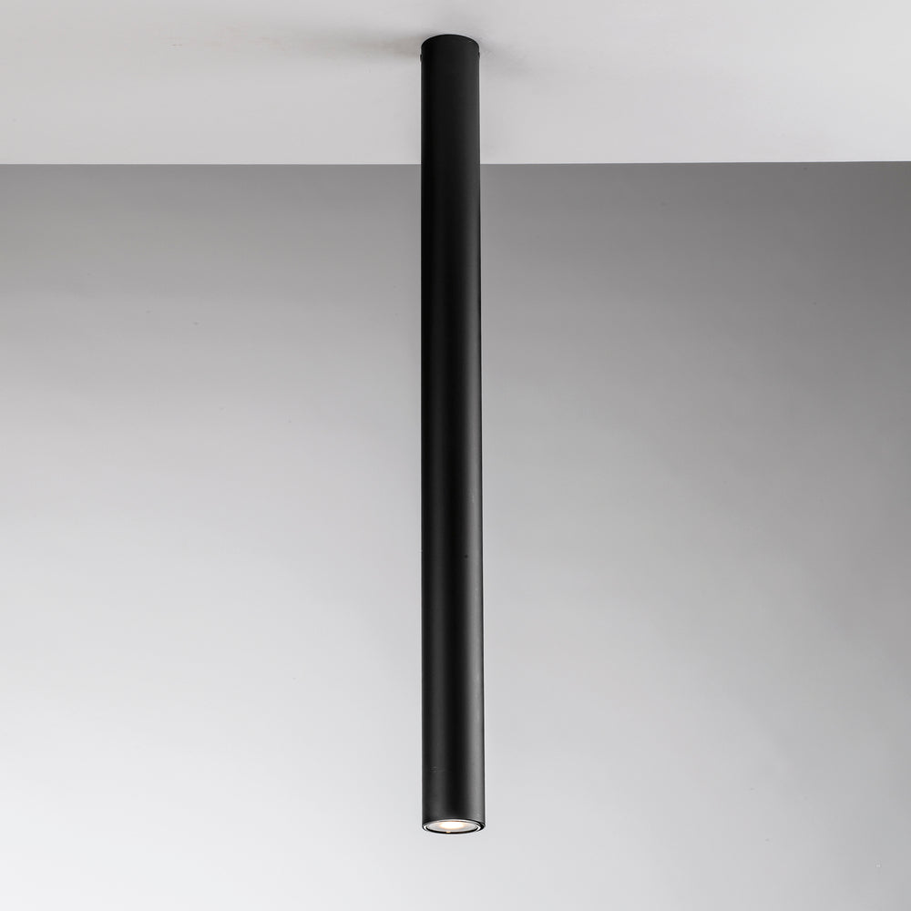 PLAFONIERA FLUKE TONDA NERA 1XGU10 5,5X5,5X75CM