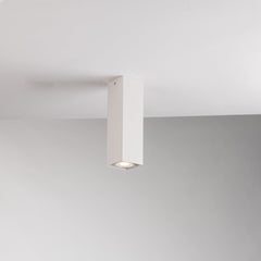"Plafoniera FLUKE quadrata in metallo bianco 20cm."