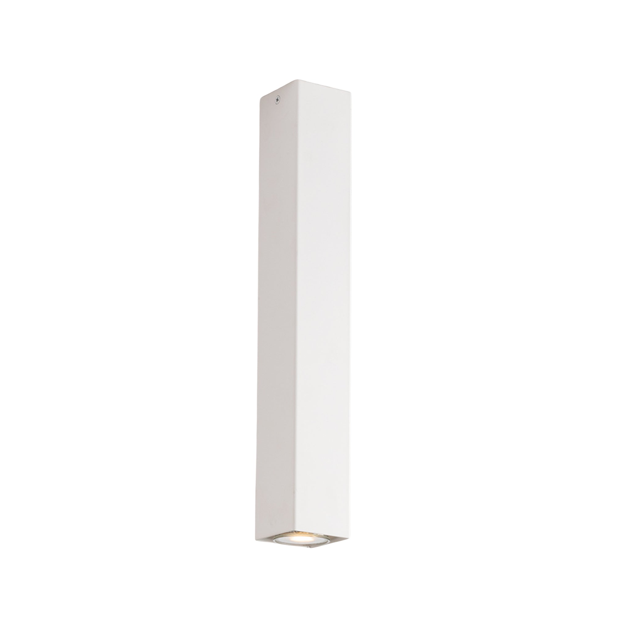 "Plafoniera FLUKE quadrata in metallo bianco 40cm."