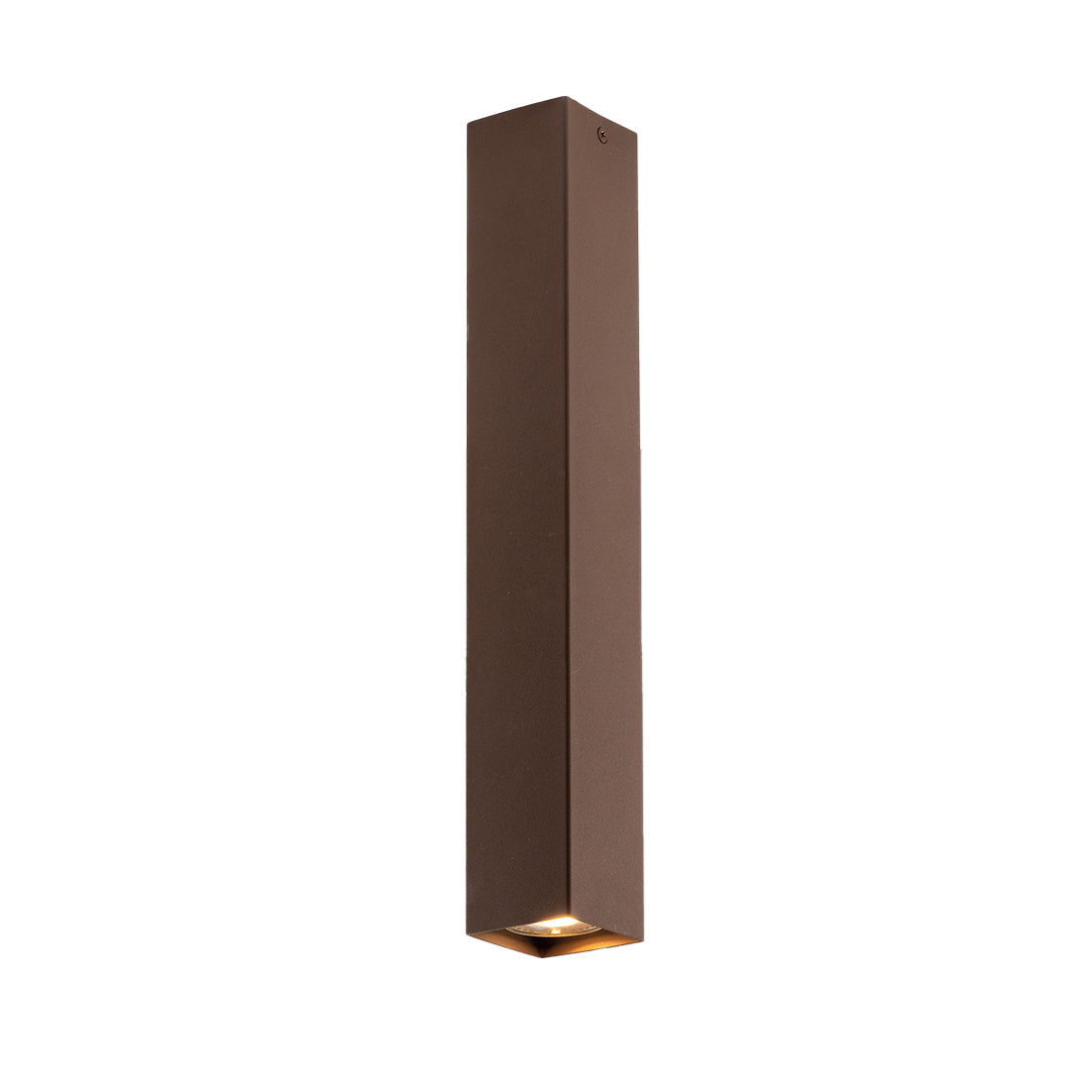 "Plafoniera FLUKE quadrata in metallo bronzo 40cm."