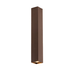 "Plafoniera FLUKE quadrata in metallo bronzo 40cm."